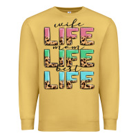 Antique Gold wife life mom life best life Premium Sweatshirt - MaliasSmallBusiness