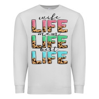 Dove Grey wife life mom life best life Premium Sweatshirt - MaliasSmallBusiness