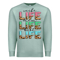 Seafoam wife life mom life best life Premium Sweatshirt - MaliasSmallBusiness