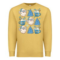 Antique Gold santa claus doodles christmas Premium Sweatshirt - MaliasSmallBusiness