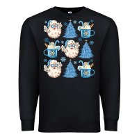 Black santa claus doodles christmas Premium Sweatshirt - MaliasSmallBusiness