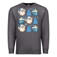 Charcoal Heather santa claus doodles christmas Premium Sweatshirt - MaliasSmallBusiness