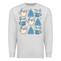 Dove Grey santa claus doodles christmas Premium Sweatshirt - MaliasSmallBusiness