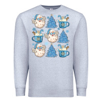 Heather Grey santa claus doodles christmas Premium Sweatshirt - MaliasSmallBusiness