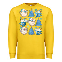Lemon santa claus doodles christmas Premium Sweatshirt - MaliasSmallBusiness