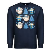 Navy santa claus doodles christmas Premium Sweatshirt - MaliasSmallBusiness