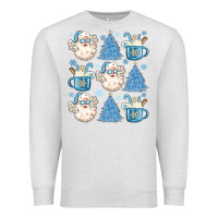 Oatmeal Heather santa claus doodles christmas Premium Sweatshirt - MaliasSmallBusiness