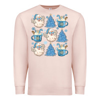 Pale Pink santa claus doodles christmas Premium Sweatshirt - MaliasSmallBusiness