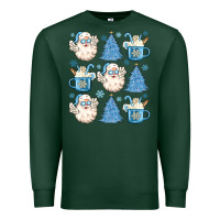 Sports Green santa claus doodles christmas Premium Sweatshirt - MaliasSmallBusiness