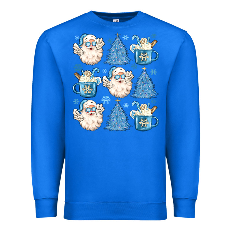 Santa Claus Doodles Christmas Premium Sweatshirt by MaliasSmallBusiness | Teevron