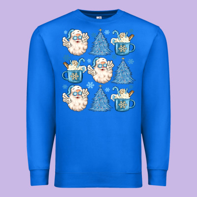 Premium Sweatshirt santa claus doodles christmas