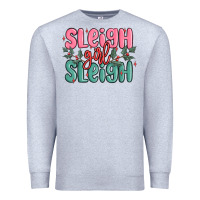 Heather Grey sleigh girl sleigh christmas Premium Sweatshirt - MaliasSmallBusiness