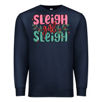 Navy sleigh girl sleigh christmas Premium Sweatshirt - MaliasSmallBusiness