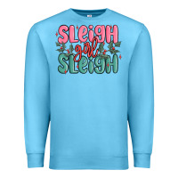 Ocean Blue sleigh girl sleigh christmas Premium Sweatshirt - MaliasSmallBusiness