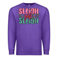 Purple sleigh girl sleigh christmas Premium Sweatshirt - MaliasSmallBusiness
