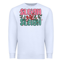 White sleigh girl sleigh christmas Premium Sweatshirt - MaliasSmallBusiness