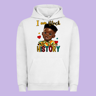 I Am Black History Black Boy Urban Hoodie Designed By Hra Design Shop