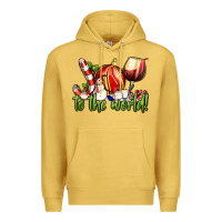 Antique Gold joy to the world christmas wine Premium Hoodie - FaDigitalArtStudio