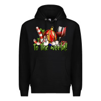 Black joy to the world christmas wine Premium Hoodie - FaDigitalArtStudio