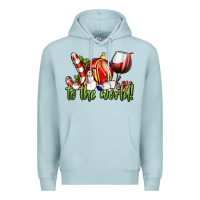 Blue Mist joy to the world christmas wine Premium Hoodie - FaDigitalArtStudio