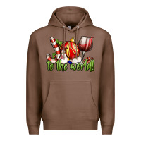 Chestnut joy to the world christmas wine Premium Hoodie - FaDigitalArtStudio