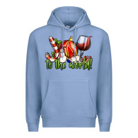 Colony Blue joy to the world christmas wine Premium Hoodie - FaDigitalArtStudio
