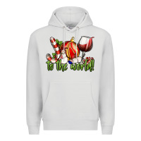 Dove Grey joy to the world christmas wine Premium Hoodie - FaDigitalArtStudio