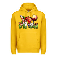 Lemon joy to the world christmas wine Premium Hoodie - FaDigitalArtStudio