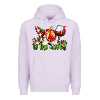 Lilac joy to the world christmas wine Premium Hoodie - FaDigitalArtStudio