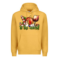 Mustard joy to the world christmas wine Premium Hoodie - FaDigitalArtStudio
