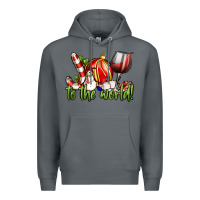 Rock joy to the world christmas wine Premium Hoodie - FaDigitalArtStudio