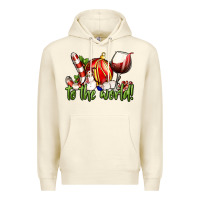 Sandshell joy to the world christmas wine Premium Hoodie - FaDigitalArtStudio
