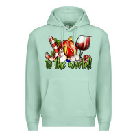 Seafoam joy to the world christmas wine Premium Hoodie - FaDigitalArtStudio