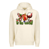 Tofu joy to the world christmas wine Premium Hoodie - FaDigitalArtStudio
