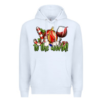 White joy to the world christmas wine Premium Hoodie - FaDigitalArtStudio