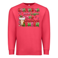 Cardinal running on iced coffee and christmas cheer Premium Sweatshirt - MaliasSmallBusiness