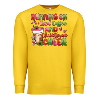 Lemon running on iced coffee and christmas cheer Premium Sweatshirt - MaliasSmallBusiness