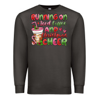 Smoke running on iced coffee and christmas cheer Premium Sweatshirt - MaliasSmallBusiness