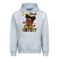 Heather Grey i am black history Urban Hoodie - HRA Design Shop