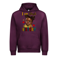 Mauve Wine i am black history Urban Hoodie - HRA Design Shop