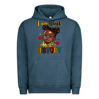 Pigment Midnight Navy i am black history Urban Hoodie - HRA Design Shop