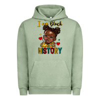 Pigment Oil Green i am black history Urban Hoodie - HRA Design Shop