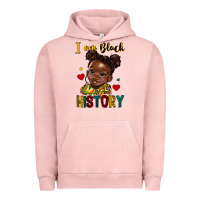 Pigment Salmon i am black history Urban Hoodie - HRA Design Shop