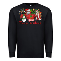 Black merry christmas truck Premium Sweatshirt - MaliasSmallBusiness