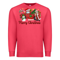 Cardinal merry christmas truck Premium Sweatshirt - MaliasSmallBusiness