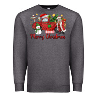 Charcoal Heather merry christmas truck Premium Sweatshirt - MaliasSmallBusiness