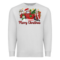 Dove Grey merry christmas truck Premium Sweatshirt - MaliasSmallBusiness