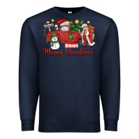 Navy merry christmas truck Premium Sweatshirt - MaliasSmallBusiness