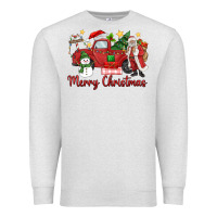 Oatmeal Heather merry christmas truck Premium Sweatshirt - MaliasSmallBusiness