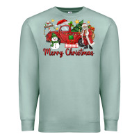 Seafoam merry christmas truck Premium Sweatshirt - MaliasSmallBusiness